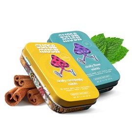 SuperMush Daily SuppleMint - 2 Flow & Focus Mints + 2 Creativity & Connection Mints - Mushroom Mint Supplements - Lions Mane, Cordyceps, and Reishi Mixed Mushrooms