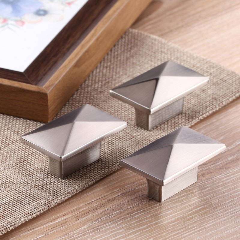 CILEYTION 10 Pieces Drawer Knobs Brushed Nickel Door Knobs -
