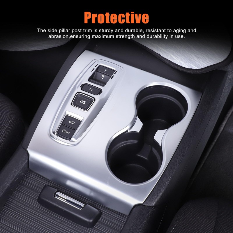 Heutamo Center Console Gear Shift Panel Cup Holder Cover Trim