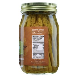 Green Jay Gourmet Pickled Asparagus Spears in a Jar - Fresh Hand Jarred Vegetables for Cooking & Pantry – Home Grown Pre-Prepared Pickled Asparagus Spears – Simple Natural Ingredients -16 Ounce Jar