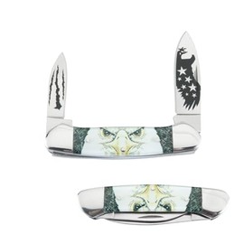 2-Blade Manual Folding Split Joint Outdoor Hunting EDC Camping Canoe Knife 5373-1