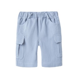 Mud Kingdom - Pantalones cortos de sarga para niños pequeños, Azul, 3 Años