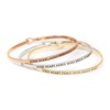 SM Inspirational Positive Message Engraved Thin Cuff Bangle Bracelets for