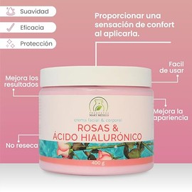 Crema Corporal De Rosas Con Ácido Hialurónico Restauradora 400 Gr Productos Mart Mexico