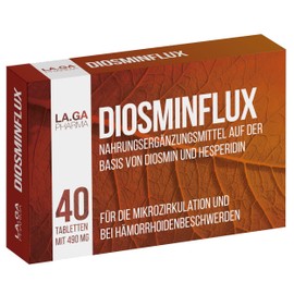 Diosmin and Hesperidin 490 mg, Helpful for blood circulation in the legs and for hemorrhoids. Activates microcirculation in swollen legs. Helpful for varicose veins and hemorrhoids