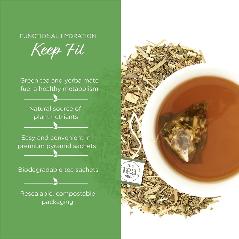 The Tea Spot Organic Keep Fit Green Tea with Yerba