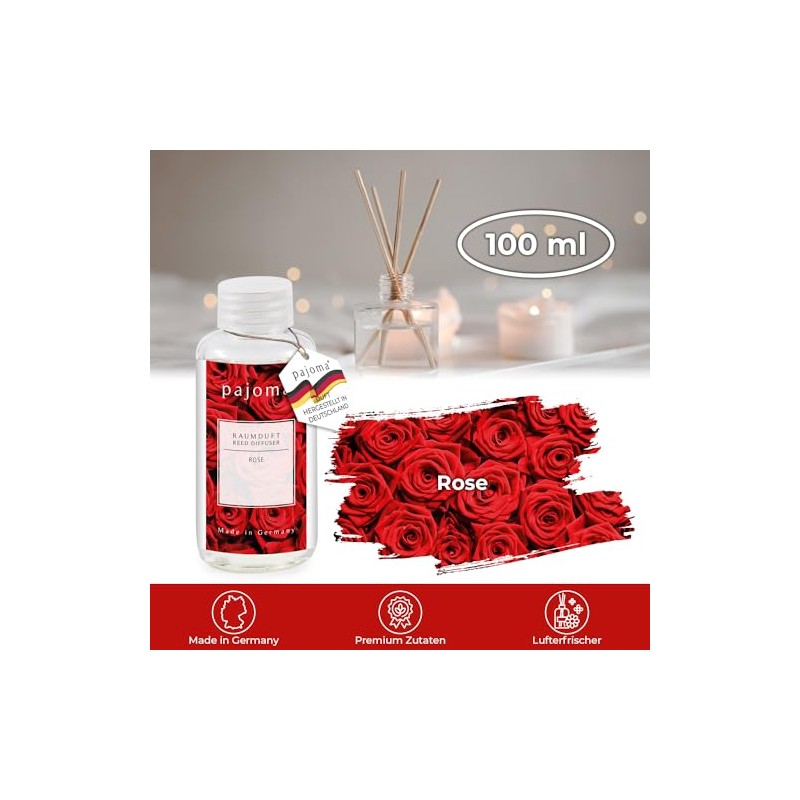 pajoma pajoma? Raumduft Nachfllflasche 100 ml, Rose | Nachfller fr
