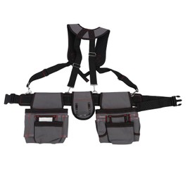 Tool Belts for Men, 600D Oxford Cloth Carpenter Tool Pouches Adjustable Suspender Straps Waist Storage Organiser for Construction Workers Builders