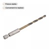 sourcing map 5 Pcs High Speed Steel Hex Shank Twist