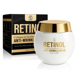 Retinol Face Cream for Men with Hyaluronic Acid, Hydrating & Anti Wrinkle Moisturizer, Gentle Nourishing for Sensitive Skin, Even Skin Tone, Plumps & Soothes Daily Face Body Moisturizer, 4.59oz