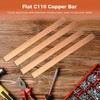 4 PCS Flat Copper Bars - C110 Copper Bus Bar,
