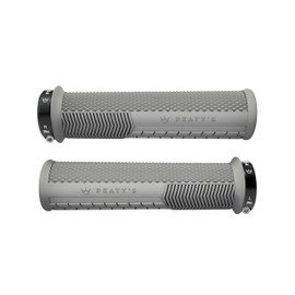 Peaty's Monarch Grips - Grey/Knurl/Thin - Race Control, Durable, Ergonomic Finger Bars, Comfort Thumb Pad, All Day Riding, All Weather & Terrain, MTB Enduro Downhill Ebike Mountain Bike