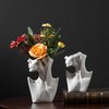 Side Face Portrait Ceramic Vase Living Room Decorative Dried Flower