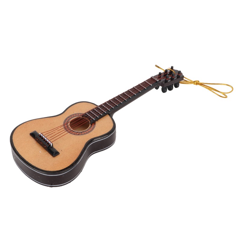 Guitar Ornament Resin Miniature Guitar Hanging Ornaments for Christmas Birthday