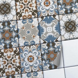 Glue over the Tiles; Motif Film Stickers, Bathroom Film, Decorative Film, Bathroom Design, Design Motif, Moroccan Motif, 9 pieces