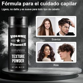 2PCS Polvo Texturizador Cabello Hombre, Polvo Texturizador Voluminizador para el Cabello, Adecuado Tanto para Hombres Como para Mujeres.
