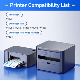 936e 936 Ink Cartridges 4-Pack High-Yield Replacement Compatible with HP OfficeJet Pro 9122e 9110b 9125e 9128e 9130b 9135e Wide Format 9730e Printer 936XL Black Cyan Yellow Magenta Combo Set with Chip