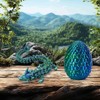 3D Printed Dragon Egg, Articulated Dragon Inside, Crystal Dragon Fidget