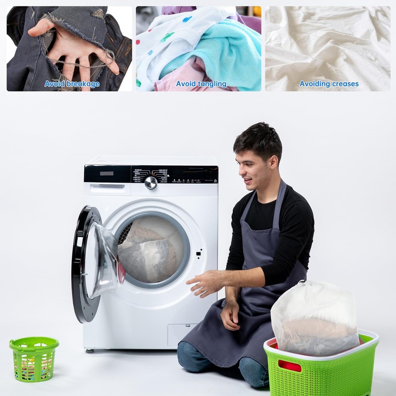 Large Laundry Bag for Washing Machine, Pack of 2 Laundry