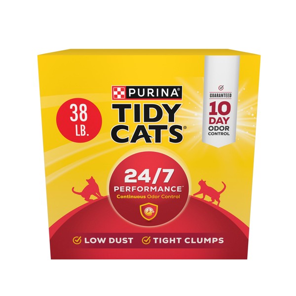 Purina Tidy Cats Clumping Cat Litter, 24/7 Performance Multi Cat Litter - 38 lb. Box