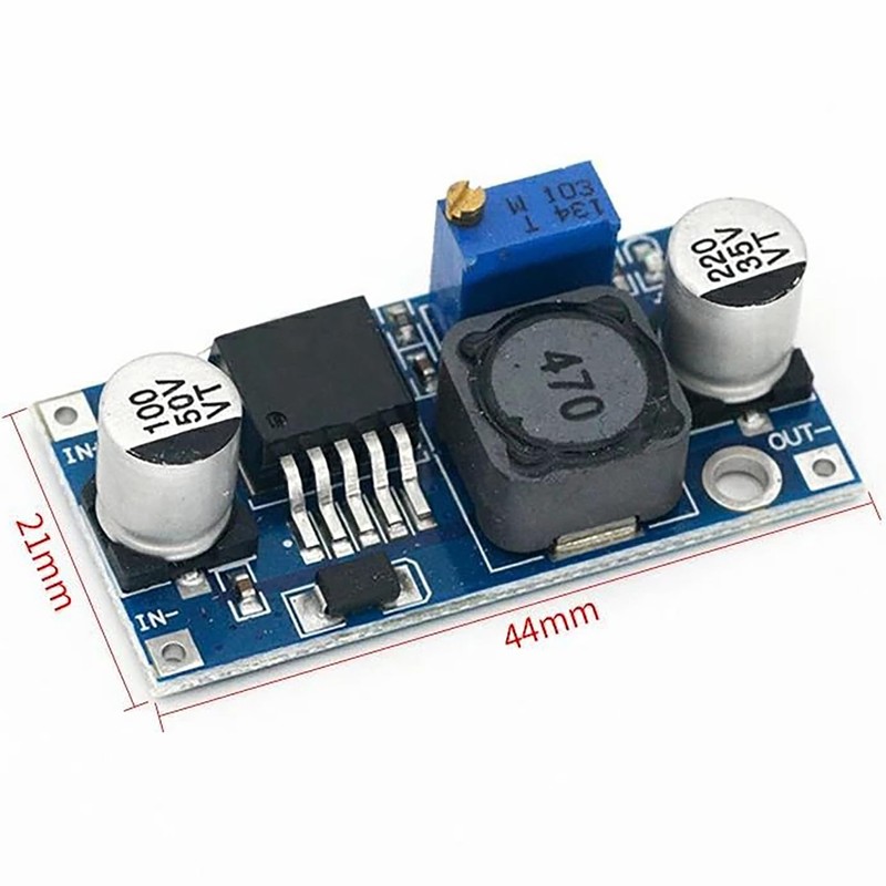 tunghey 4Pack LM2596S LM2596 with LED Display Voltmeter Buck Converter