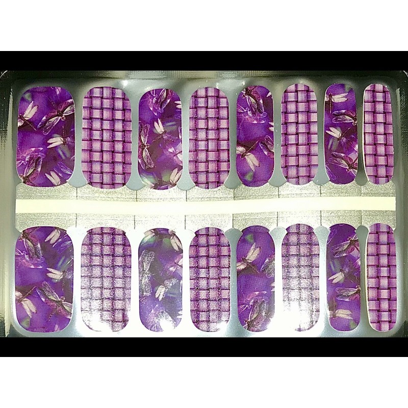 Classy Claws Color Nail Polish Strips, 16ct. Custom. Dragonfly Glow.