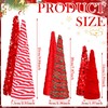 Anglechic 6 Pcs Christmas Mini Cone Trees Tree Glitter Table