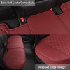 Black Panther Luxury PU Leather Rear Car Seat Cover,Compatible with