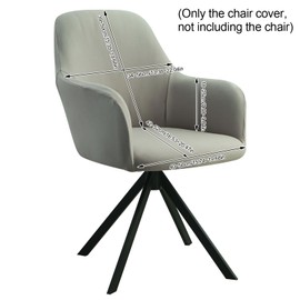GDWD Chair Cover with Armrest, Stretch Chair Covers, Universal Removable Protective Cover, Covers for Chairs, Washable Chair Cover for Dining Room, Kitchen, Living Room, Office, Wedding Decoration