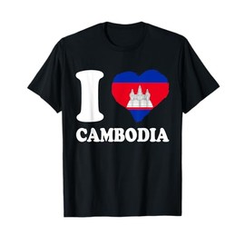 Cambodian Heart I Love Cambodia Cambodian Pride Cambodia T-Shirt