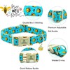 Lionheart glory Dog Collar, Bees Blue Dogs Collar Adjustable Soft
