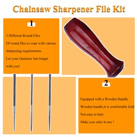 Mtanlo Professional Chainsaw Sharpening Kit, Chainsaw File File for Husqvarna Stihl Poulan Pro Echo Homelite Jonsered Craftsman Adjustment Wrench