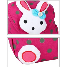 J26 Bunny Rabbit 3D Motif Children's Backpack Nursery Rabbit Satchel Bunny Backpack School Bag Backpack Baby Bag Girls Boys, pink