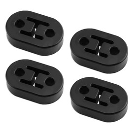 mizikuu 4 Pieces Car Exhaust Hanger, Car Exhaust Holder Rubber Universal Car Rubber Exhaust Durable Holder Silencer Exhaust Holder Suitable for All Vehicles 2 Holes 12 mm