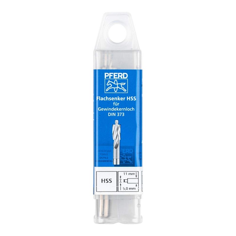 PFERD HSS Flat Countersink with Guide pins, Diameter 11.0 mm,