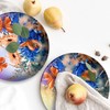 OBRVNASE Dinner Plates Round Dinner Plates Kitchen Dinnerware Melamine Dinner