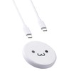 Elecom W-QA28WF Wireless Charger, 12 W, Qi Standard Compatible, Desktop