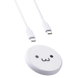 Elecom W-QA28WF Wireless Charger, 12 W, Qi Standard Compatible, Desktop Type-C Cable Included, 3.3 ft (1 m)