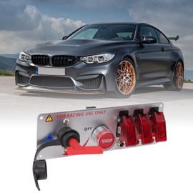 Ignition Switch Panel, Shockproof 5in1 LED Toggle Switch Panel Universal Emergency Shutdown for Race Car RV Truck (Red)