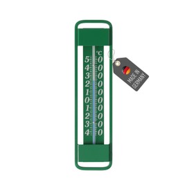 Lantelme Metal Garden Thermometer, Colour Green, Temperature Display, Analogue, -45°C to 50°C, 19.5 cm x 5 cm, Thermometer for Indoor, Outdoor, Garden, Outdoor Thermometer, Metal Thermometer Solid