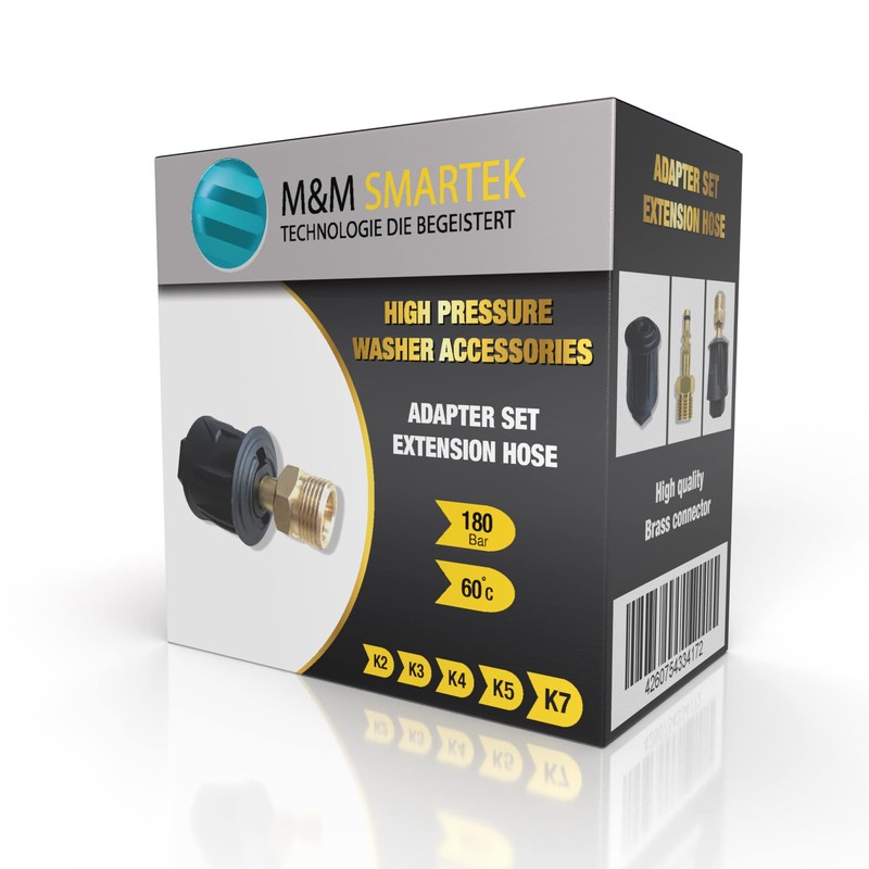 M&M Smartek Adaptor Set Extension Hose Pressure Washer for Kärcher