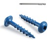 BNUOK Pocket Hole Screws 1 Inch, 150Pcs, Anti-Rust Blue Coated