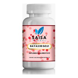 Bayas De Goji 100% Pura Con 120 Cápsulas | Suplemento Alimenticio | Saisa Herbal | Antioxidante, Salud Ocular