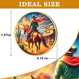 Cowboy Sobriety Coin, AA Chips Medallions Sober Challenge Coin Tokens Anniversary Gifts for Men Recovery