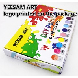 YEESAM ART Paint by Numbers for Adults Kids, Starry Night Over The Rhone by Van Gogh 16x20 Inch Linen Canvas Acrylic DIY Number Painting Kits Wall Art Decor Gifts (Without Frame)