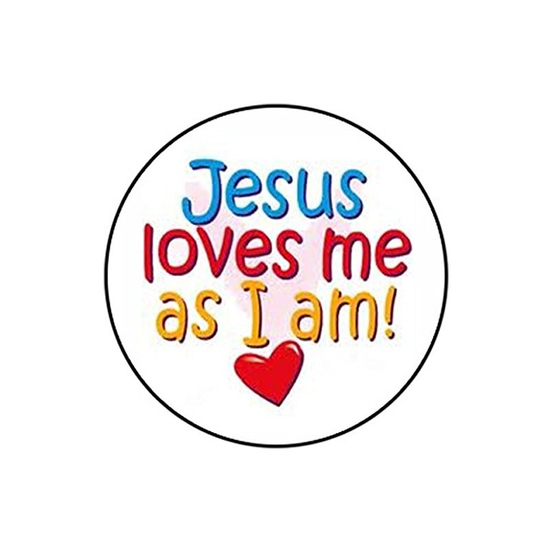 144 Smile Jesus Loves You 30mm School Christian Reward Stickers,