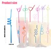 12 Designs 24 Pieces, Party Straws for Kids and Adults,