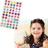 AUGSUN 240 Piece Sticker Earrings 3D Gems Girls Earrings Self-Adhesive