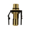Leviton QuickPort RCA, Gold-Plated Connector with Black Stripe, 40830-BBE, Brown
