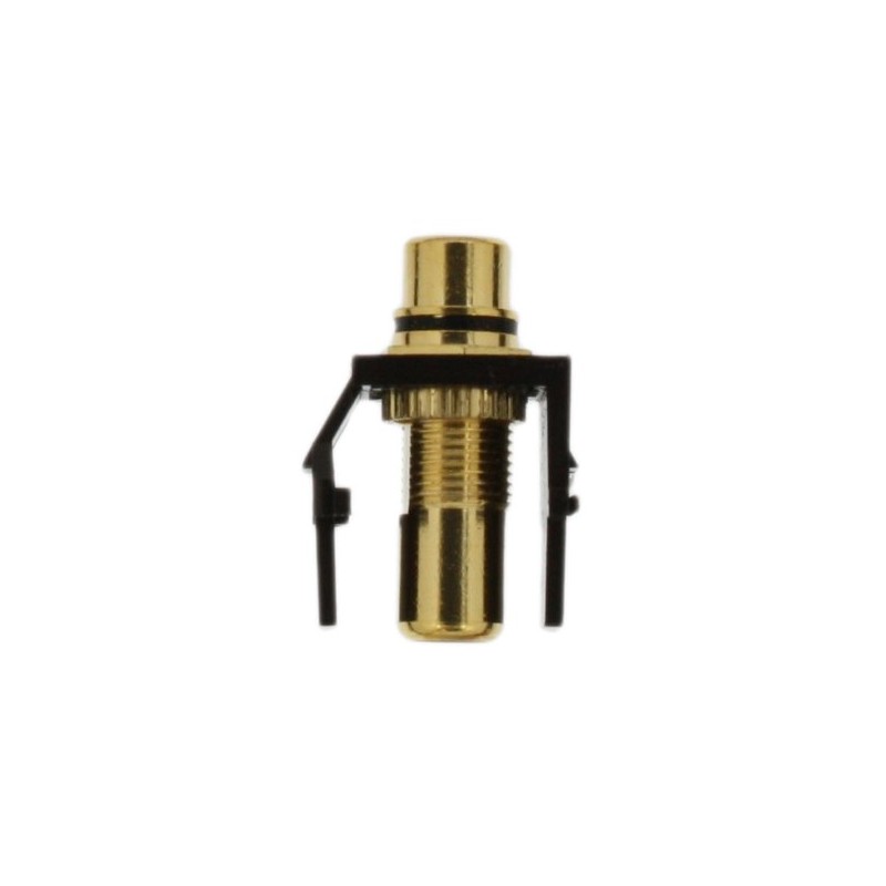 Leviton QuickPort RCA, Gold-Plated Connector with Black Stripe, 40830-BBE, Brown